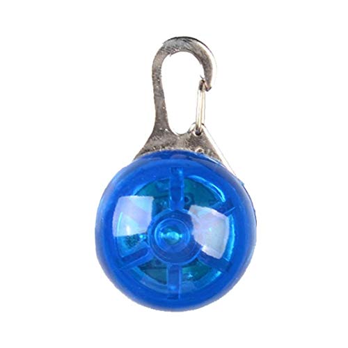 xiaocheng 1pc Creativo para Mascotas Circular Colgante Collar De Perro Práctica De Luz Led Multi Uso Llavero De La Seguridad del Perro Led - Azul Herramientas Prácticas para Hombres Y Mujeres