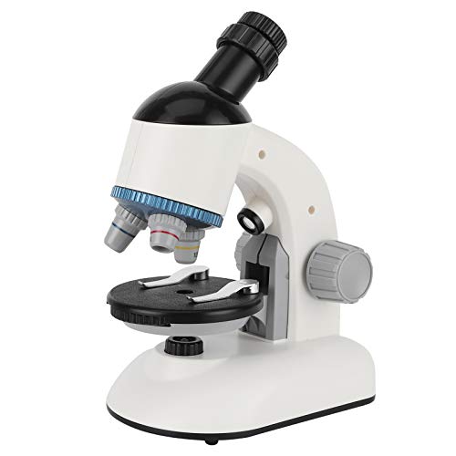 XINL Microscopio para Principiantes, microscopio científico, Juguete Educativo para niños, Kit de microscopio Educativo, microscopio para niños, para niños Principiantes Que cultivan(White)