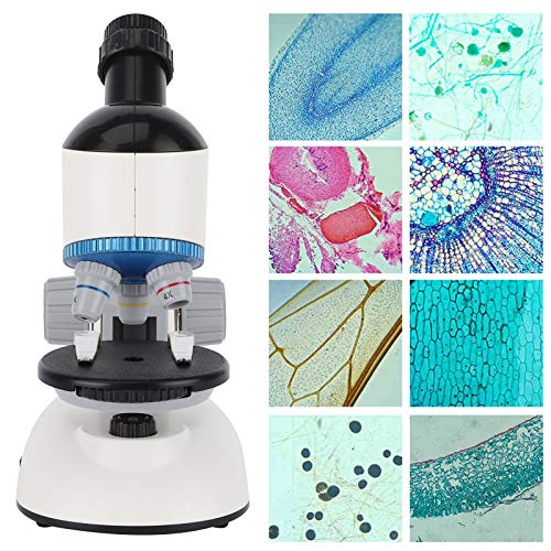 XINL Microscopio para Principiantes, microscopio científico, Juguete Educativo para niños, Kit de microscopio Educativo, microscopio para niños, para niños Principiantes Que cultivan(White)