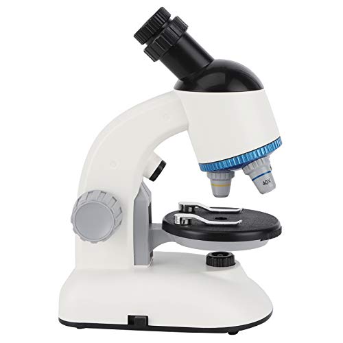 XINL Microscopio para Principiantes, microscopio científico, Juguete Educativo para niños, Kit de microscopio Educativo, microscopio para niños, para niños Principiantes Que cultivan(White)