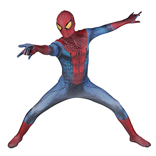 XNheadPS Disfraz Spiderman Asombroso Negro Trajes Juego cumpleaños Traje Halloween Juego rol película Disfraz Mono Spandex Traje Licra Mameluco de Navidad, Adult L 165~170cm