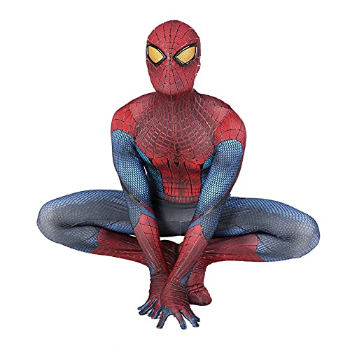 XNheadPS Disfraz Spiderman Asombroso Negro Trajes Juego cumpleaños Traje Halloween Juego rol película Disfraz Mono Spandex Traje Licra Mameluco de Navidad, Adult L 165~170cm