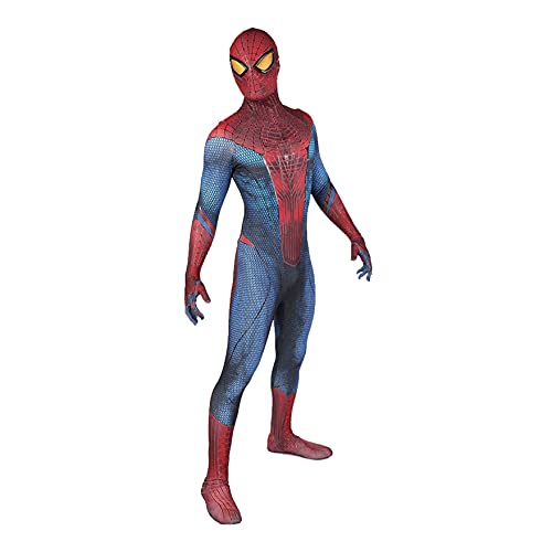 XNheadPS Disfraz Spiderman Asombroso Negro Trajes Juego cumpleaños Traje Halloween Juego rol película Disfraz Mono Spandex Traje Licra Mameluco de Navidad, Adult L 165~170cm