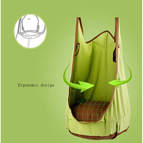 XWF Columpios Estilo nórdico Columpio Lona de algodón Silla Colgante de Interior PVC Cojín de Aire Niños Adultos Colgando Cesta Interior Casa al Aire Libre Columpios (Color : Multi-Colored)