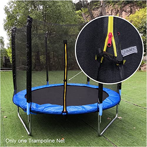 XXHL Red de Seguridad de Trampolín para Trampolín Redondo, Red Protección Redonda para Cama Elástica Jardín 6/8/12 Barras Red de Protección Duradera de Nailon,Negro,183cm 6 Rods 6ft