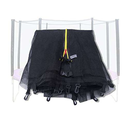 XXHL Red de Seguridad de Trampolín para Trampolín Redondo, Red Protección Redonda para Cama Elástica Jardín 6/8/12 Barras Red de Protección Duradera de Nailon,Negro,183cm 6 Rods 6ft