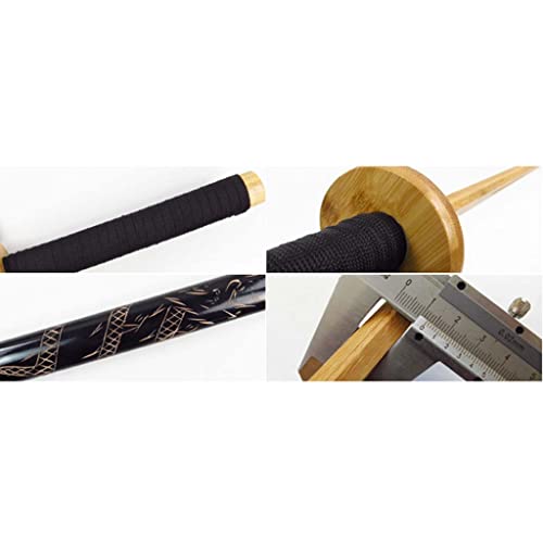 Ycy Madera Anime Samurai Sword Cosplay, Slayer Cosplay Katanas Blade Sword Weapon Prop Anime Ninja Sword Juguetes con Vaina Espada de Madera Bamboo Sword-102CM