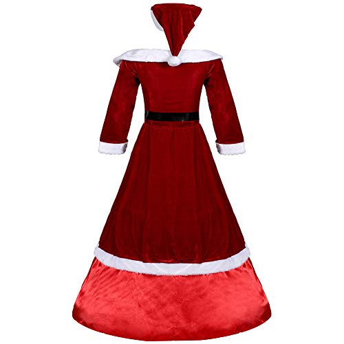 YGCLOTHES 2020 nuevo disfraz de Navidad para parejas, traje de fiesta de carnaval adulto Papá Noel juego de rol de Papá Noel, rojo, XXXL