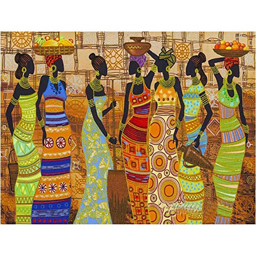 Yingxin34 Puzzles de 1000 Piezas para Adultos y Adolescentes - Rompecabezas de Mujeres africanas 26x38cm