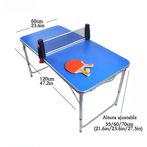 YLJYJ Mini Juego de Mesa Plegable de Ping Pong, Mesa Multiusos para Uso en Interiores y Exteriores, Mesa de Ping Pong compacta con fácil fijación y (Deportes)