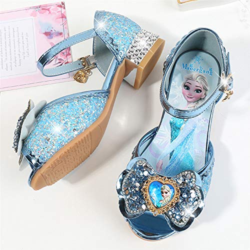 YOSICIL Niña Zapatos de Tacón Disfraz de Princesa con Lentejuelas Zapatos de Ballet Tango Latino Zapatilla de Vestir para Cumpleaños Fiesta Cosplay Carnaval 3-12 Años