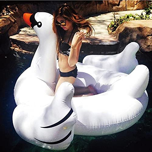 yqs Hamaca de Agua Anillo de natación Inflable Gigante Swan Pool Pool Natación Anillo Fiesta de Vacaciones Diversión Diversión Islas de Juguetes (Color : Adults)