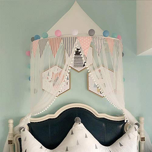 Yqs Tienda de niños Cama con Dosel de toldo niños juegan Carpa Princesa Jugar a Las Casitas de Cama cúpula del pabellón decoración Regalo de los niños Tienda del Juego