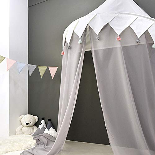 Yqs Tienda de niños Cama con Dosel de toldo niños juegan Carpa Princesa Jugar a Las Casitas de Cama cúpula del pabellón decoración Regalo de los niños Tienda del Juego