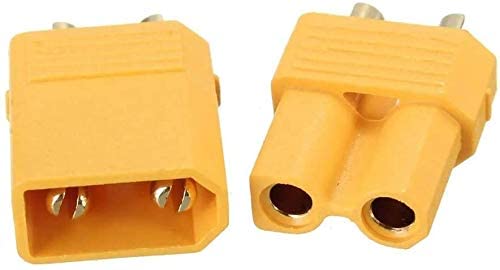 YUNIQUE ESPANA 10 Piezas (5 Pares) Conector XT30 Cubren Macho/Hembra para RC Motor de Batería de Lipo, Color Amarillo