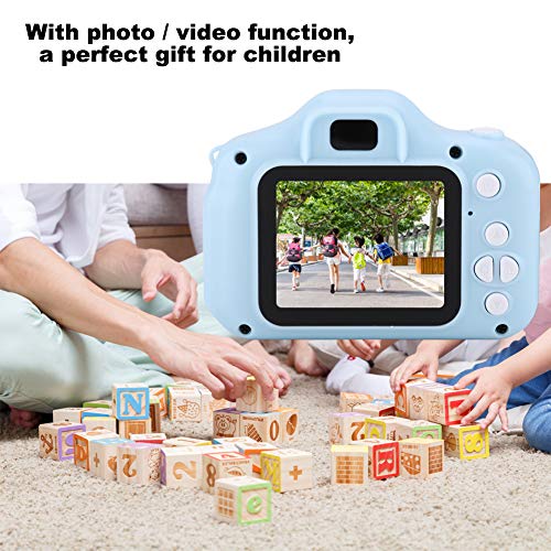 Yunir Mini portátil HD 1080P Cámara de Fotos/Video Digital para niños Cámara de Juguete para Viajes al Aire Libre Buenos Regalos para niños KDS con Pantalla a Color IPS de 2.0 Pulgadas(Azul)