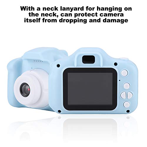 Yunir Mini portátil HD 1080P Cámara de Fotos/Video Digital para niños Cámara de Juguete para Viajes al Aire Libre Buenos Regalos para niños KDS con Pantalla a Color IPS de 2.0 Pulgadas(Azul)