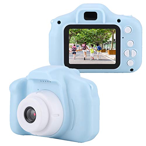 Yunir Mini portátil HD 1080P Cámara de Fotos/Video Digital para niños Cámara de Juguete para Viajes al Aire Libre Buenos Regalos para niños KDS con Pantalla a Color IPS de 2.0 Pulgadas(Azul)