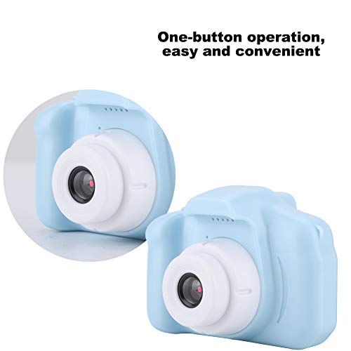 Yunir Mini portátil HD 1080P Cámara de Fotos/Video Digital para niños Cámara de Juguete para Viajes al Aire Libre Buenos Regalos para niños KDS con Pantalla a Color IPS de 2.0 Pulgadas(Azul)