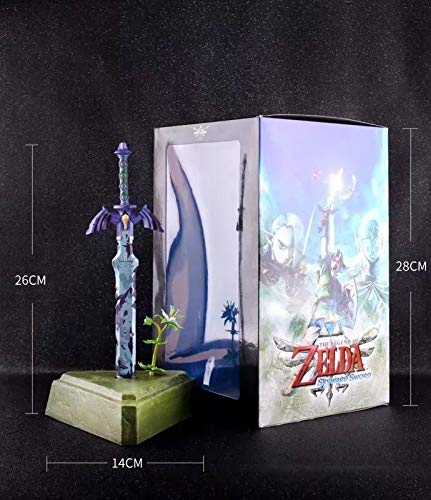 Yvonnezhang 26 cm The Legend of Zelda Breath of The Wild Master Sword Skyward Sword PVC Figuras de acción Juguetes Figura de Anime Juguetes para niños Regalos