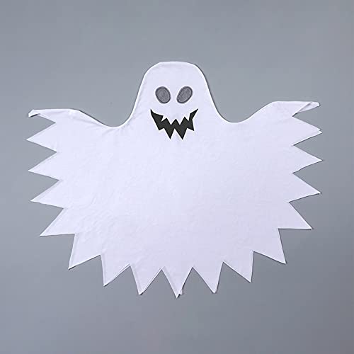 YWLINK Disfraz De Fantasma para NiñOs - Disfraz De Halloween Fantasma con Capucha -Capa De Fantasmas De Cosplay De Halloween para BebéS Disfraz De Fantasma para NiñOs Y NiñAs (Blanco, L)