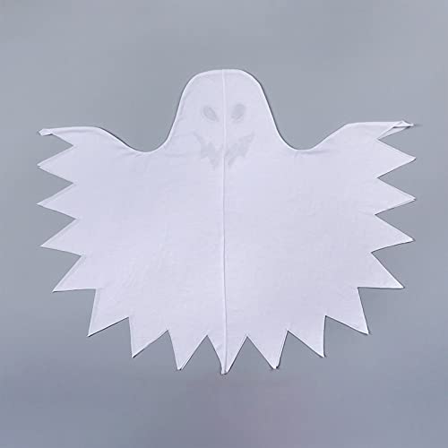 YWLINK Disfraz De Fantasma para NiñOs - Disfraz De Halloween Fantasma con Capucha -Capa De Fantasmas De Cosplay De Halloween para BebéS Disfraz De Fantasma para NiñOs Y NiñAs (Blanco, L)