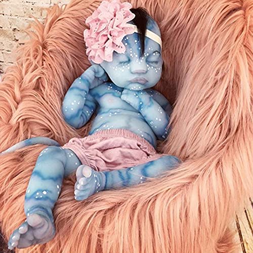 YXX Reborn Realistas Baby Doll Muñecas Silicona para Bebés Muñeca Material Vinilo Muñeca Real Reborn Muñeca Recién Nacida Suave Niño Cumpleaños Festival Regalo,50cm