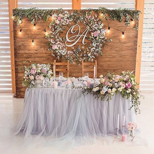 Zantec Faldón de tutú romántico y mullido para mesa, para fiestas de bebé, Navidad, mesa para la tarta de boda, decoración de niñas y princesas