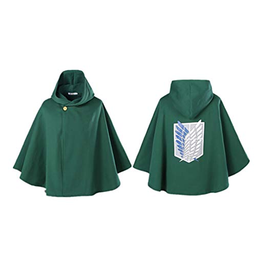 ZCWOLTM Chaquetas de Moda Abrigo Unisex Anime Tops Bata Ataque en Titán Capa de Capa Fiesta de Disfraces de Cosplay