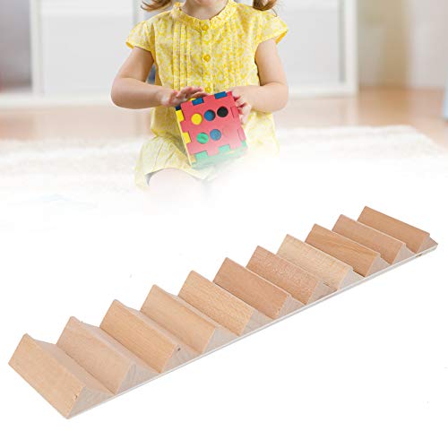 Zerodis Escalera de Madera 1:12, Escaleras de pasamanos en Miniatura de Bricolaje, Accesorios de casa de muñecas ensamblados(De Madera)