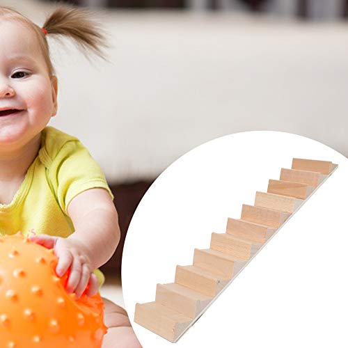 Zerodis Escalera de Madera 1:12, Escaleras de pasamanos en Miniatura de Bricolaje, Accesorios de casa de muñecas ensamblados(De Madera)