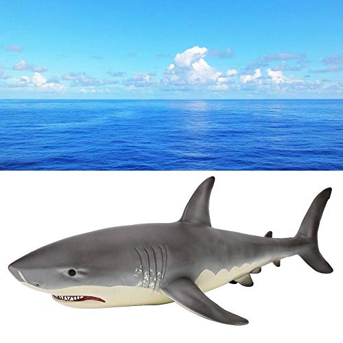 Zerodis Simulación De Tiburón Shark Model Toy, Simulation Great White Shark Figure Modelo Wild Marine Ocean Creatures Animal Toy Regalo para niños