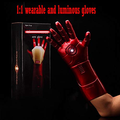 ZHANGH Guantes Iron Man Talking Brilla Usable Puntales Modelo De Juguete