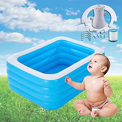 ZhiLianZhao Piscina Hinchable Infantil, Piscina Hinchable Fast, con Bomba Filtr 530 Galones, para Salón Familiar En El Patio Trasero,180 * 140 * 72cm