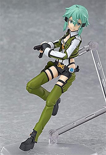 Zhongchuang Lindo Anime Sword Art En línea Figura Brinquedos Figma 241 Sinon Asada Sao 2 CLORURO DE POLIVINILO Figura de acción Colección Modelo Niños Juguetes Doll 15cm Muñecos Figuras de acción