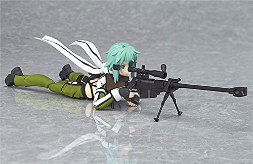 Zhongchuang Lindo Anime Sword Art En línea Figura Brinquedos Figma 241 Sinon Asada Sao 2 CLORURO DE POLIVINILO Figura de acción Colección Modelo Niños Juguetes Doll 15cm Muñecos Figuras de acción