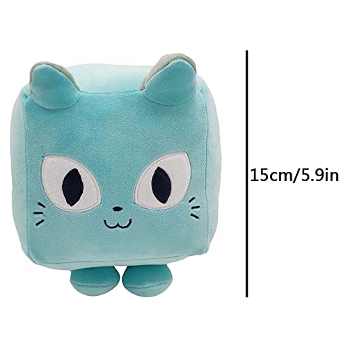 ZHXS 5.9In Gato Peluche, Lindo Simulador De Mascotas Animal Gato Felpa, Peluche Cuadrado Gato, Juegos Grandes Felpa Gato, Kawaii Animal Gato Suave Relleno Almohada para Niños