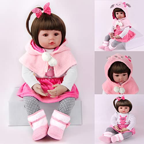 ZIYIUI 20 Pulgadas 50 cm Muñecas Reborn Suave Vinilo de Silicona Reales Recien Nacidos Toddler Niño Realista Dolls Muñecos Reborn Originales Bebe Reborn Verdadero