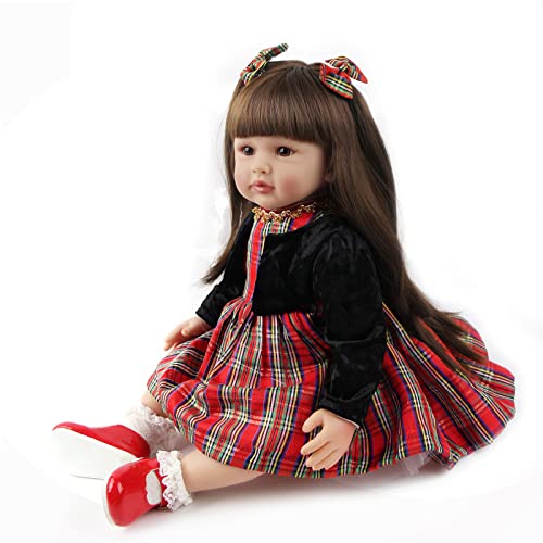 ZIYIUI 60 cm 24 Pulgadas Bebe Reborn Vinilo Suave Silicona Hecha a Mano Niña Muñeca Reborn Bebé Toddlers Regalo Juguetes Bebes Reborn Baratos