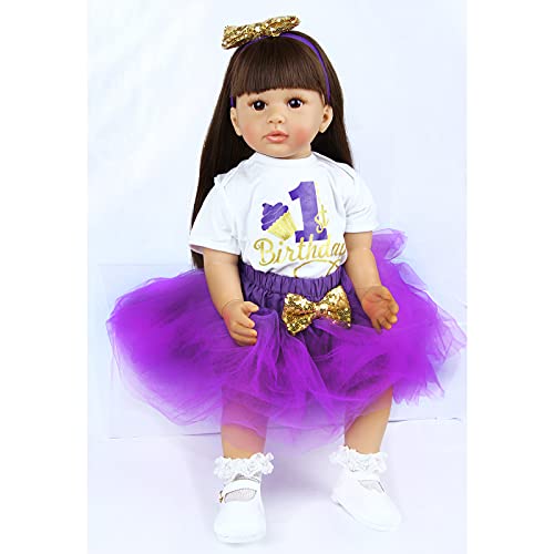 ZIYIUI Bebe Reborn 24 Pulgadas 60 cm Reales Muñecas Reborn Niña Ojos Abiertos Recién Nacido Reborn Baby Toddler Silicona Suave Vinilo Niño Juguete