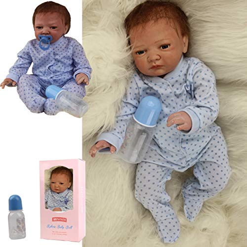 ZIYIUI Muñecas Reborn Bebé Niño 20 Pulgadas 50cm Silicone Morbido Vinile Corpo Pieno Realistico Fatto a Mano Vita Reale Giocattoli Economici Regali di Festa Reborn Dolls