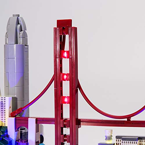 ZJJ Iluminación De Fondo Compatible con Lego 21043 - Juego De Luces LED para (Arquitectura De San Francisco) Building Blocks, (No Incluido El Modelo)