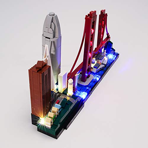 ZJJ Iluminación De Fondo Compatible con Lego 21043 - Juego De Luces LED para (Arquitectura De San Francisco) Building Blocks, (No Incluido El Modelo)