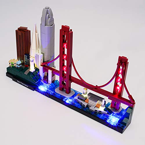 ZJJ Iluminación De Fondo Compatible con Lego 21043 - Juego De Luces LED para (Arquitectura De San Francisco) Building Blocks, (No Incluido El Modelo)