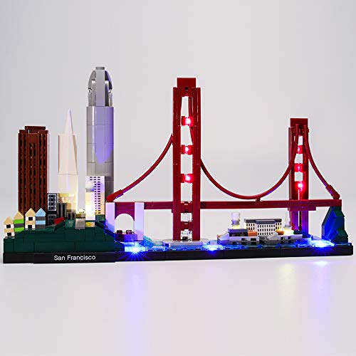 ZJJ Iluminación De Fondo Compatible con Lego 21043 - Juego De Luces LED para (Arquitectura De San Francisco) Building Blocks, (No Incluido El Modelo)