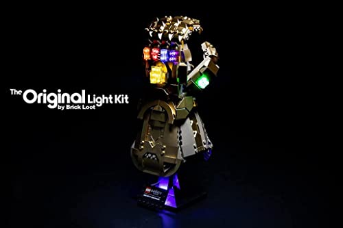 ZJLB Kit de luces LED de lujo para tu juego de guanteletes Lego Infinity 76191 (Nota: el modelo no está incluido)