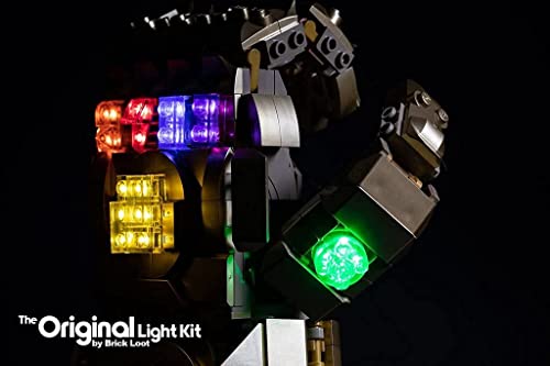 ZJLB Kit de luces LED de lujo para tu juego de guanteletes Lego Infinity 76191 (Nota: el modelo no está incluido)