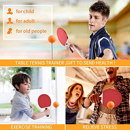 ZLSP Mesa de Ping Pong práctica de Series, elástico Suave del Eje de descompresión Ocio Deportes Mesa de Ping Pong 2 y 3 de Paleta de Ping-Pong Tenis de Mesa for Adultos y niños de Interior Juegos al