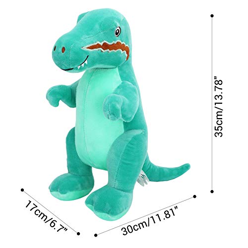 Zooawa Juguete Peluche de Tiranosaurio de Tela Suave y Algodón de PP, Juguete de Felpa Tyrannosaurus con Importancia Educativa y Experiencia de Mundo Jurásico Real para Niños, Azul