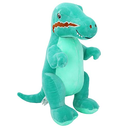 Zooawa Juguete Peluche de Tiranosaurio de Tela Suave y Algodón de PP, Juguete de Felpa Tyrannosaurus con Importancia Educativa y Experiencia de Mundo Jurásico Real para Niños, Azul